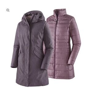 Patagonia Vosque 3 in 1 Parka, Hyssop Purple, Size Small, Like New